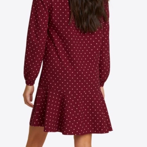 Draper James merlot Polka Dot Rosanne Shift Dress - Picture 11 of 12